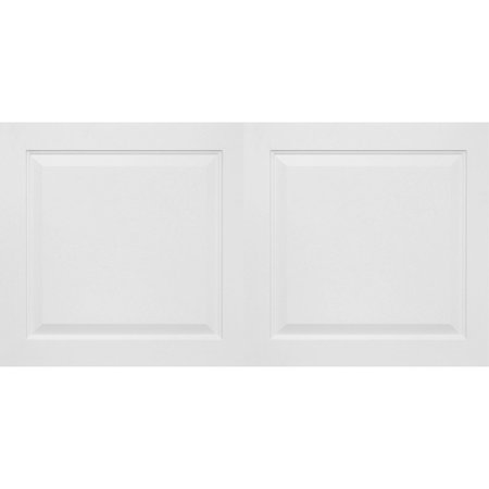 FROM PLAIN TO BEAUTIFUL IN HOURS Raised Panel Faux Tin/ PVC 48-in x 24-in White Matte Textured Drop Ceiling Tile, 10PK 505wm-24x48-10